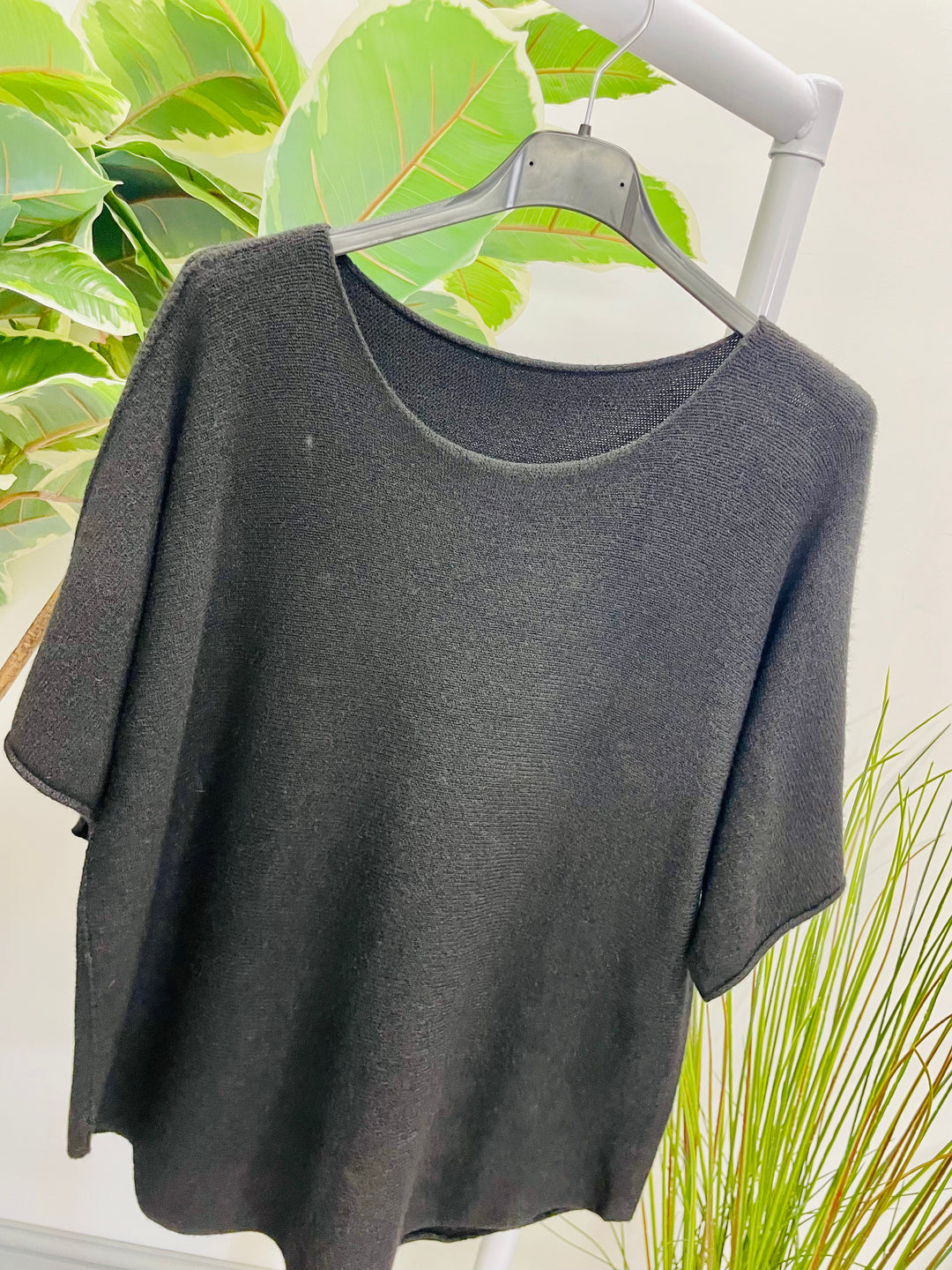 LADIES SOFT KNIT BATWING JUMPER - BLACK, KHAKI, BEIGE, WHITE, CAMEL, BROWN