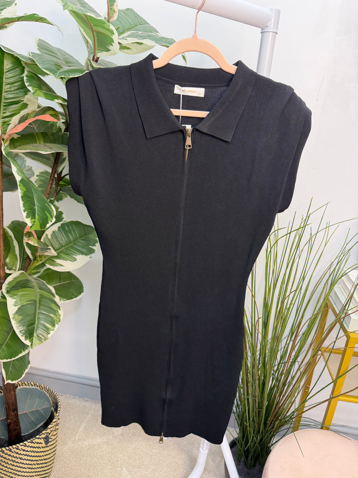 The LULU knitted padded shoulder jumper dress - 4 colours