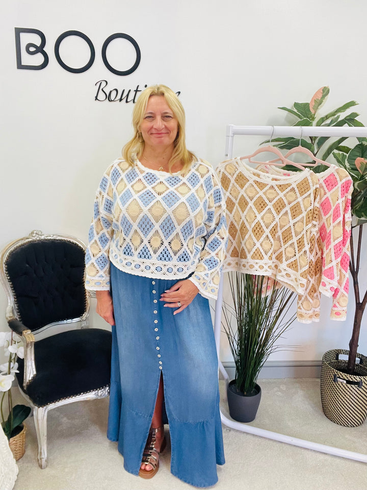 The IBIZA crochet top - one pink only