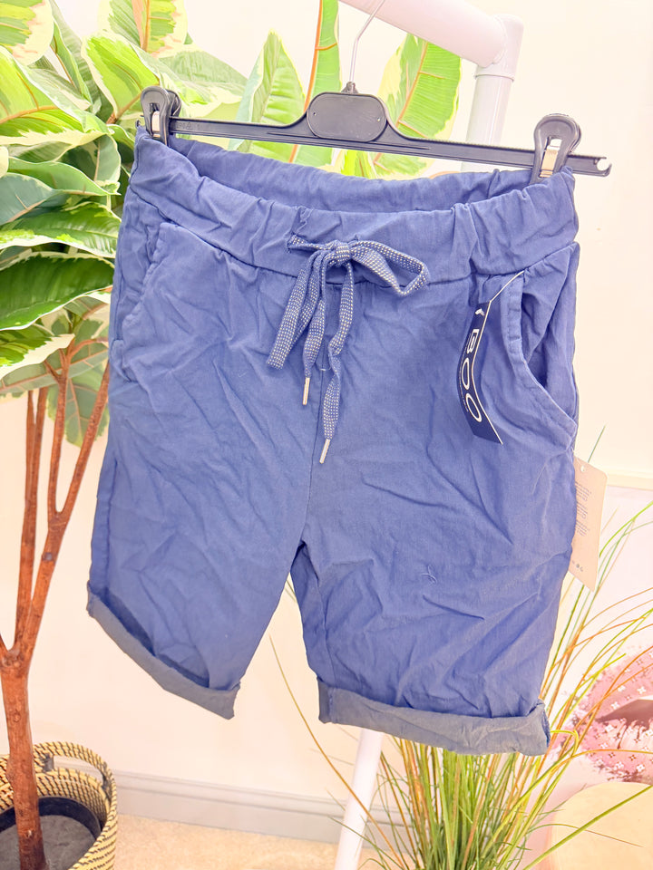 Ladies Fashion Stretch Magic Shorts navy