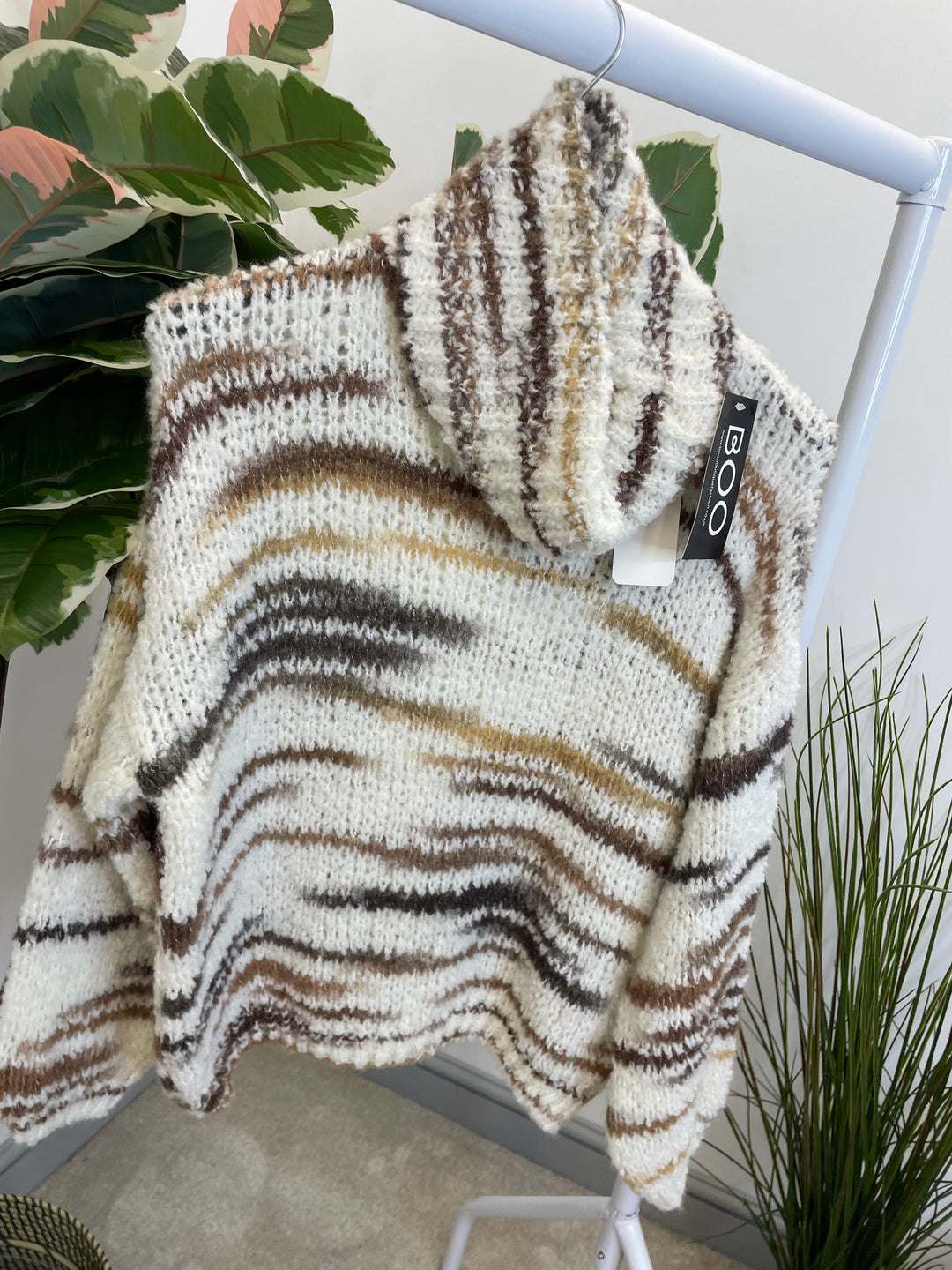 LADIES POPCORN KNIT CREAM ROLL NECK JUMPER