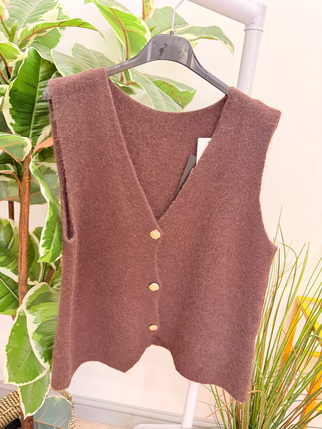 Ladies Fashion Knitted Batwing Jumper Top - Black, White & Mocha
