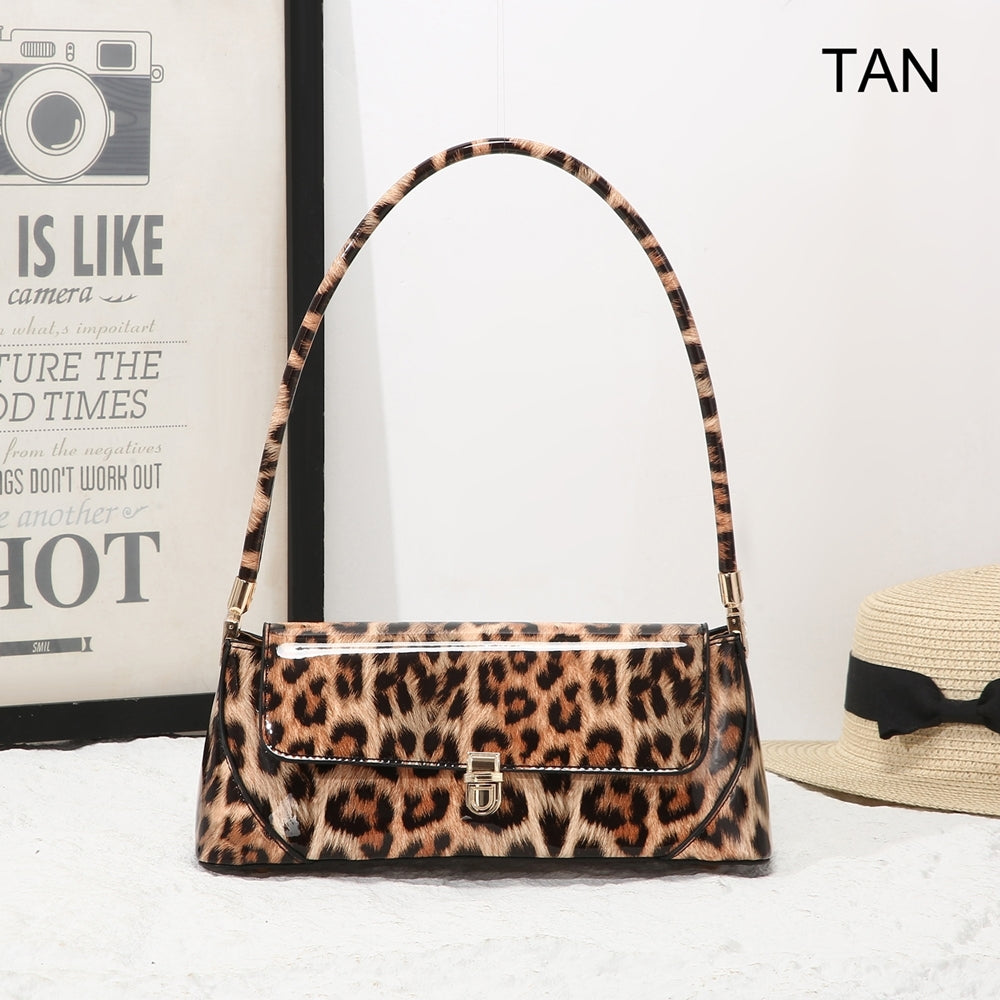 SMALL LEOPARD PATENT HANDBAG ( 218 ) - 2 colours