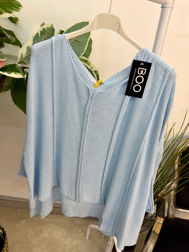 Ladies Fashion Oversize Top - yellow, beige, pink, white, fuschia and blue