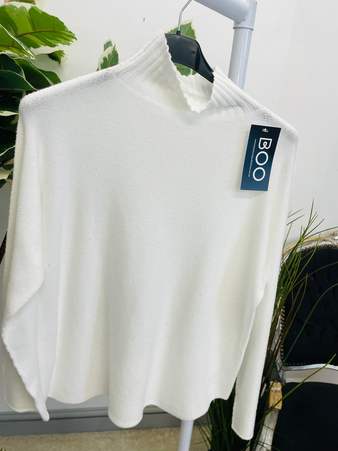 LADIES TURTLE NECK SOFT KNIT JUMPER - BROWN, BLACK, BERRY & WHITE