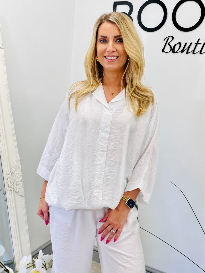 LADIES WOMENS SUMMER TOP BLOUSE - WHITE, BLACK, KHAKI, BLUE, PINK & NAVY