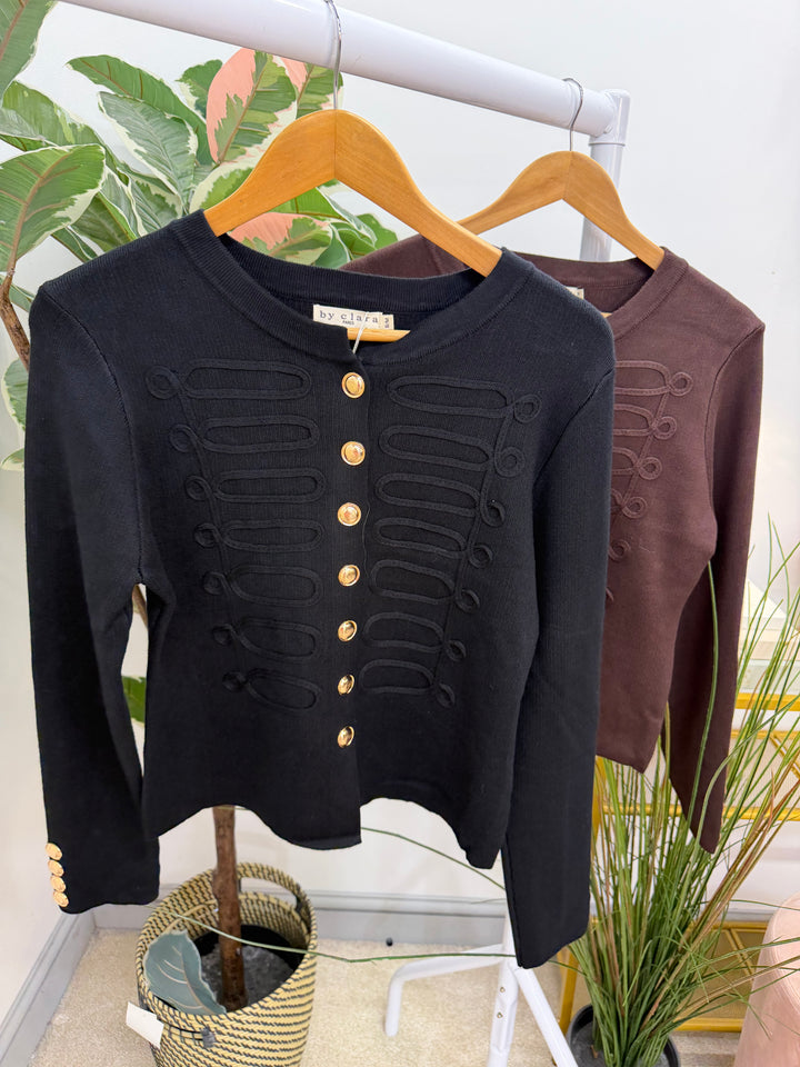 The CAT knitted military cardigan - 2 colours