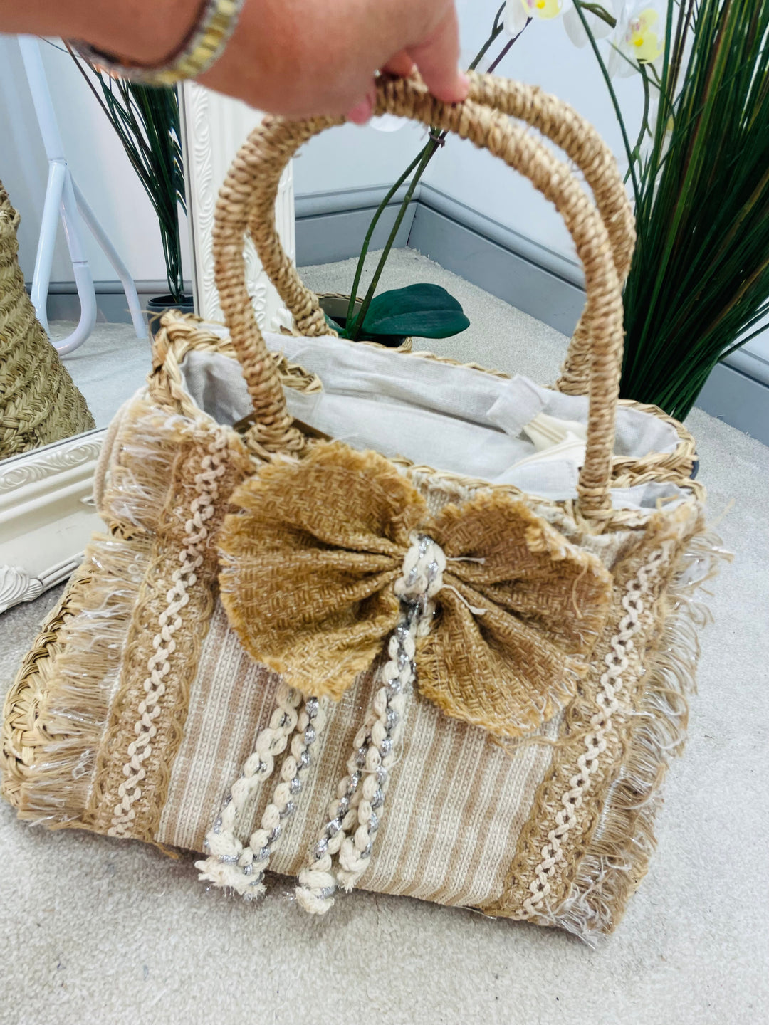 The CORFU luxury straw bag