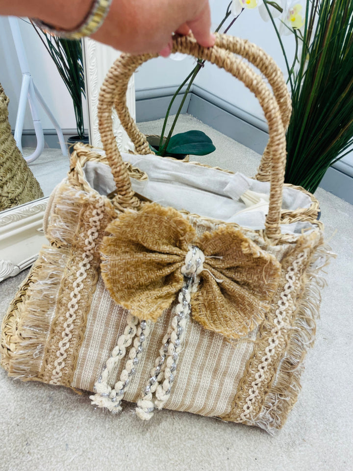 The CORFU luxury straw bag