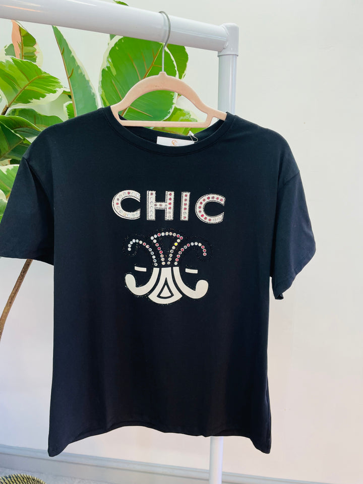 LADIES WOMENS BLACK INSPIRED STRETCH LYCRA TEE T SHIRT