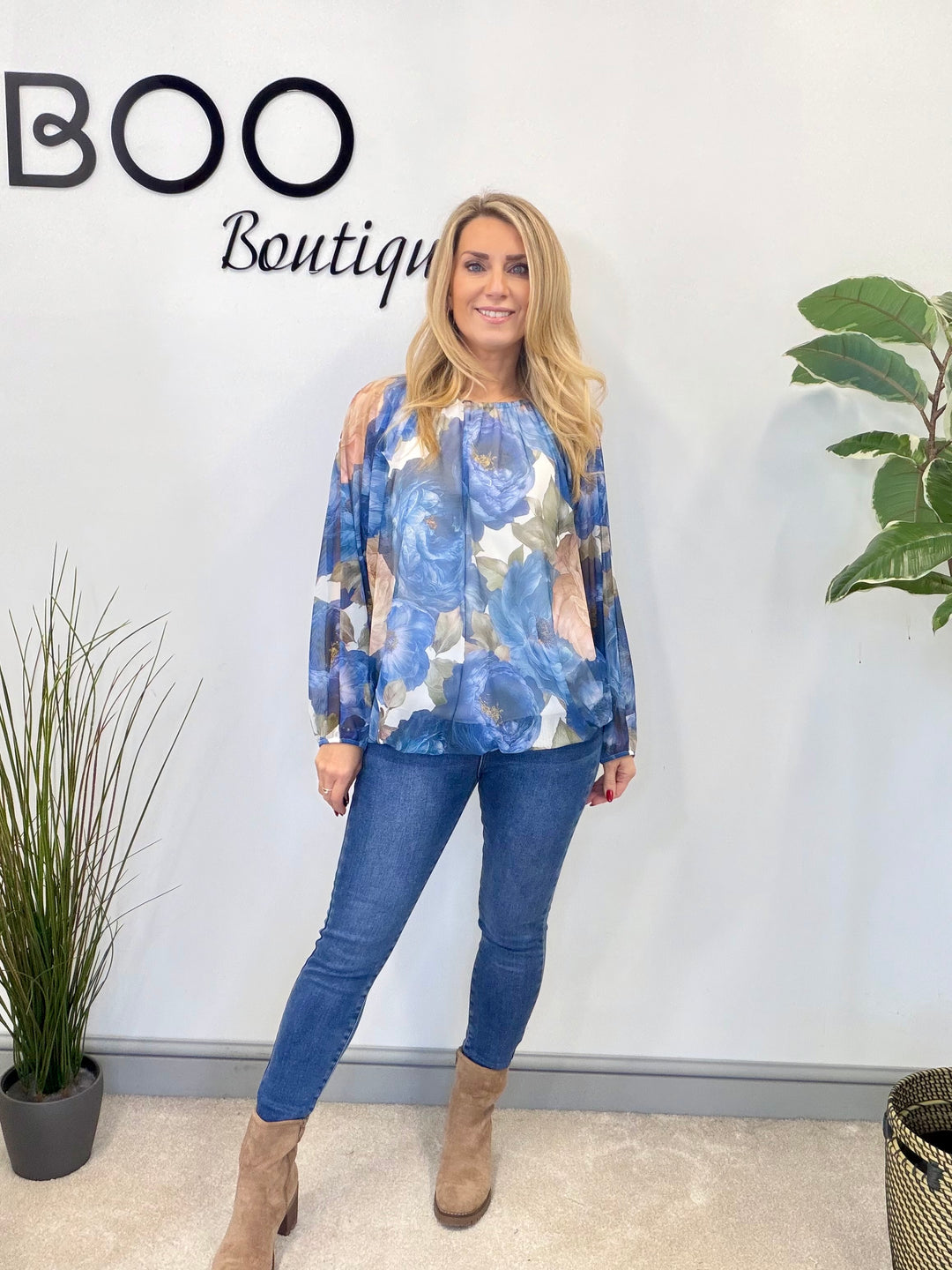 LADIES STRETCH NET BLOUSON TOP - NAVY, KHAKI, YELLOW & NAVY