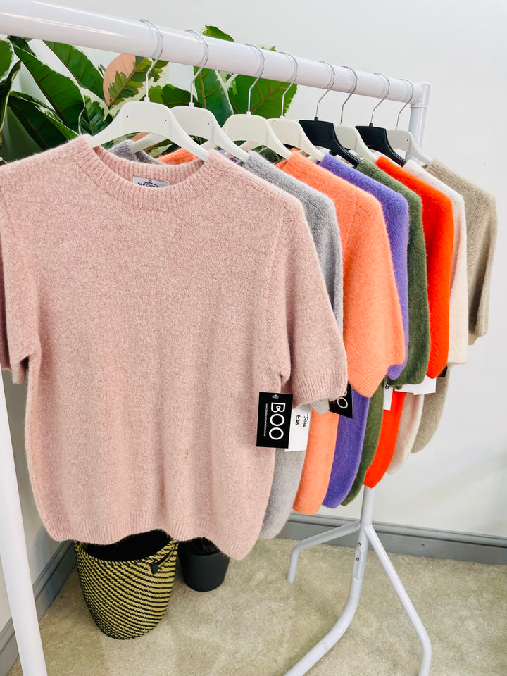 LADIES SOFT KNIT SHORT SLEEVE JUMPER