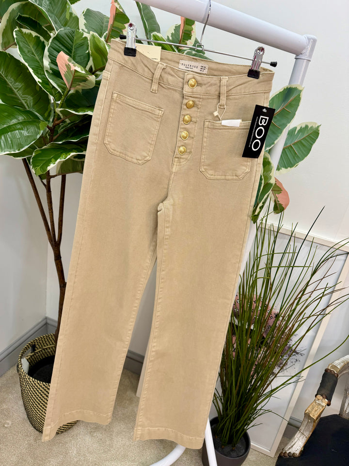 The HARPER dark beige jeans - sizes 8 to 16