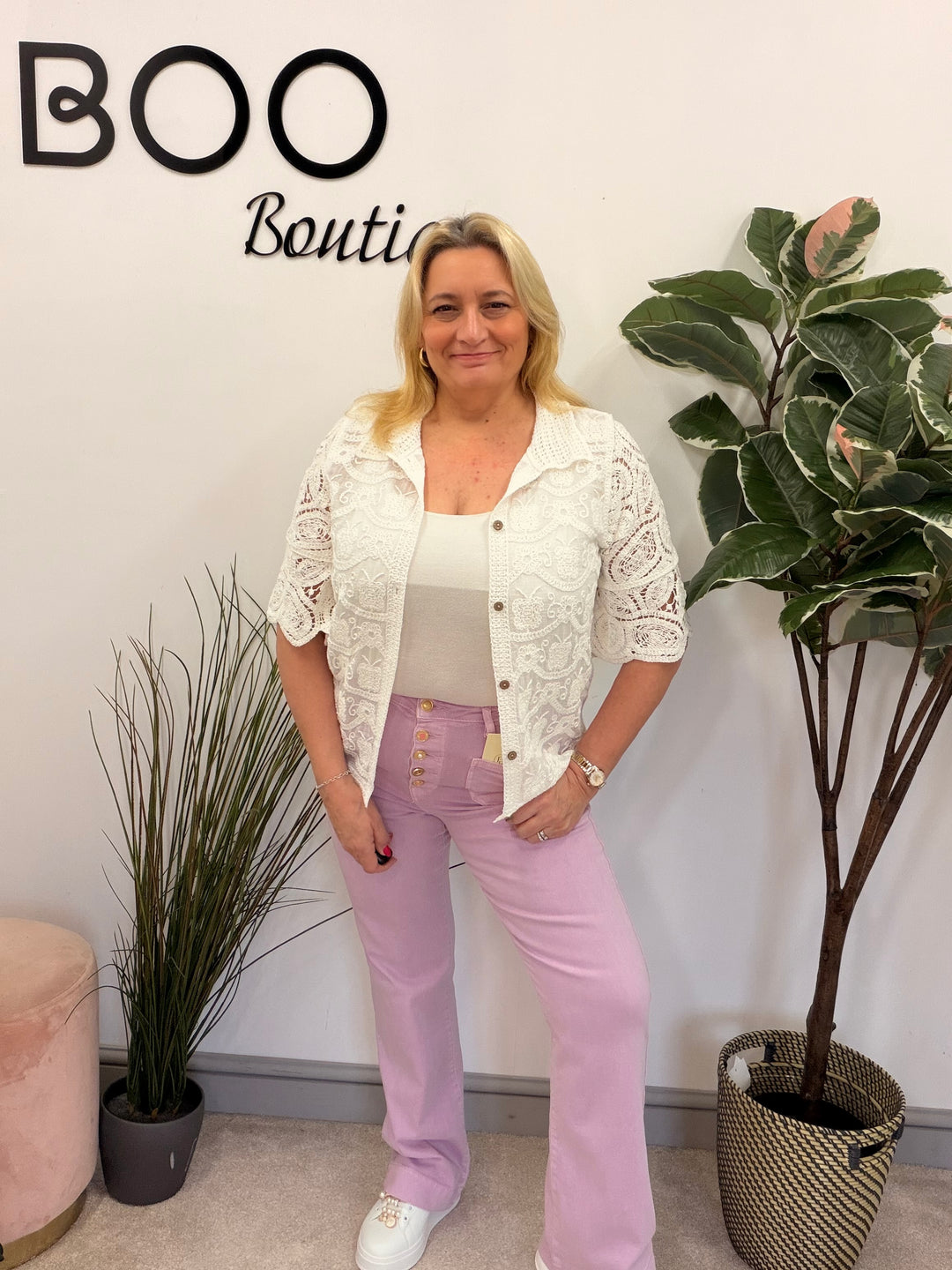 The HATTIE cream shirt