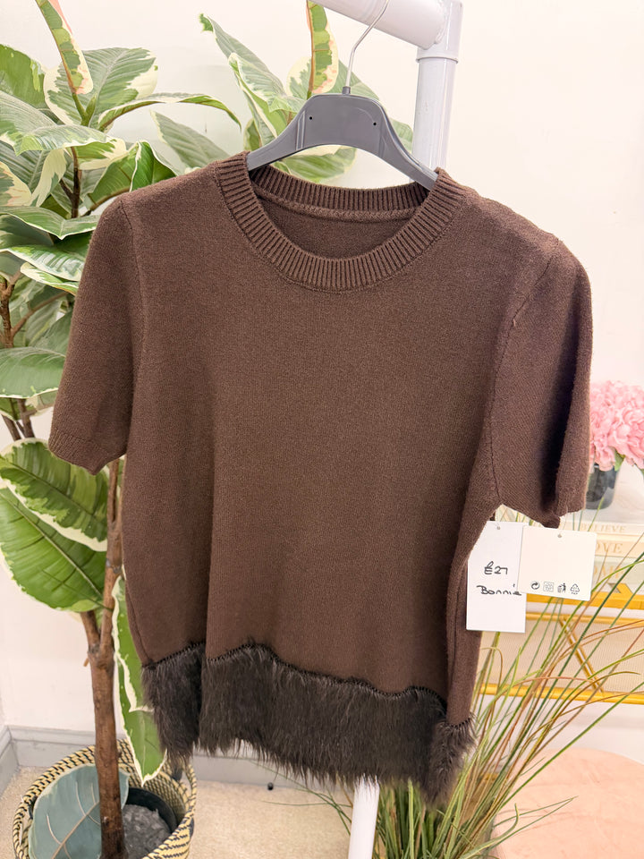The BONNIE faux fur edged jumper - 5 colours