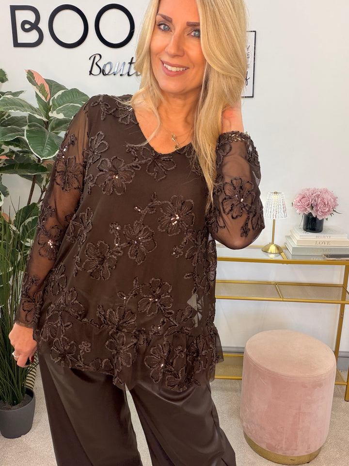 The DANNI sparkly sequin party top - 4 colours