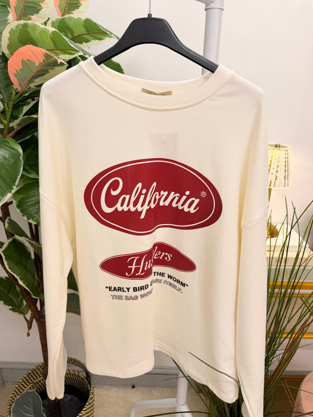 The TESSA cotton sweatshirt ‘California’ logo top - 3 colours