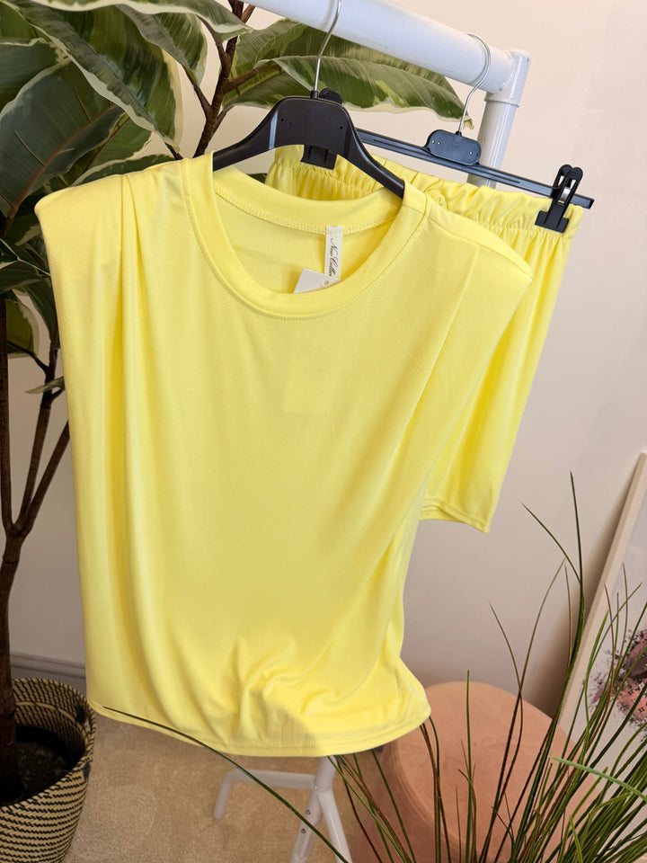 Ladies Non Crease Summer Shorts Co Ord Set - Black, Denim, Lemon, Wine, Khaki & Mocha