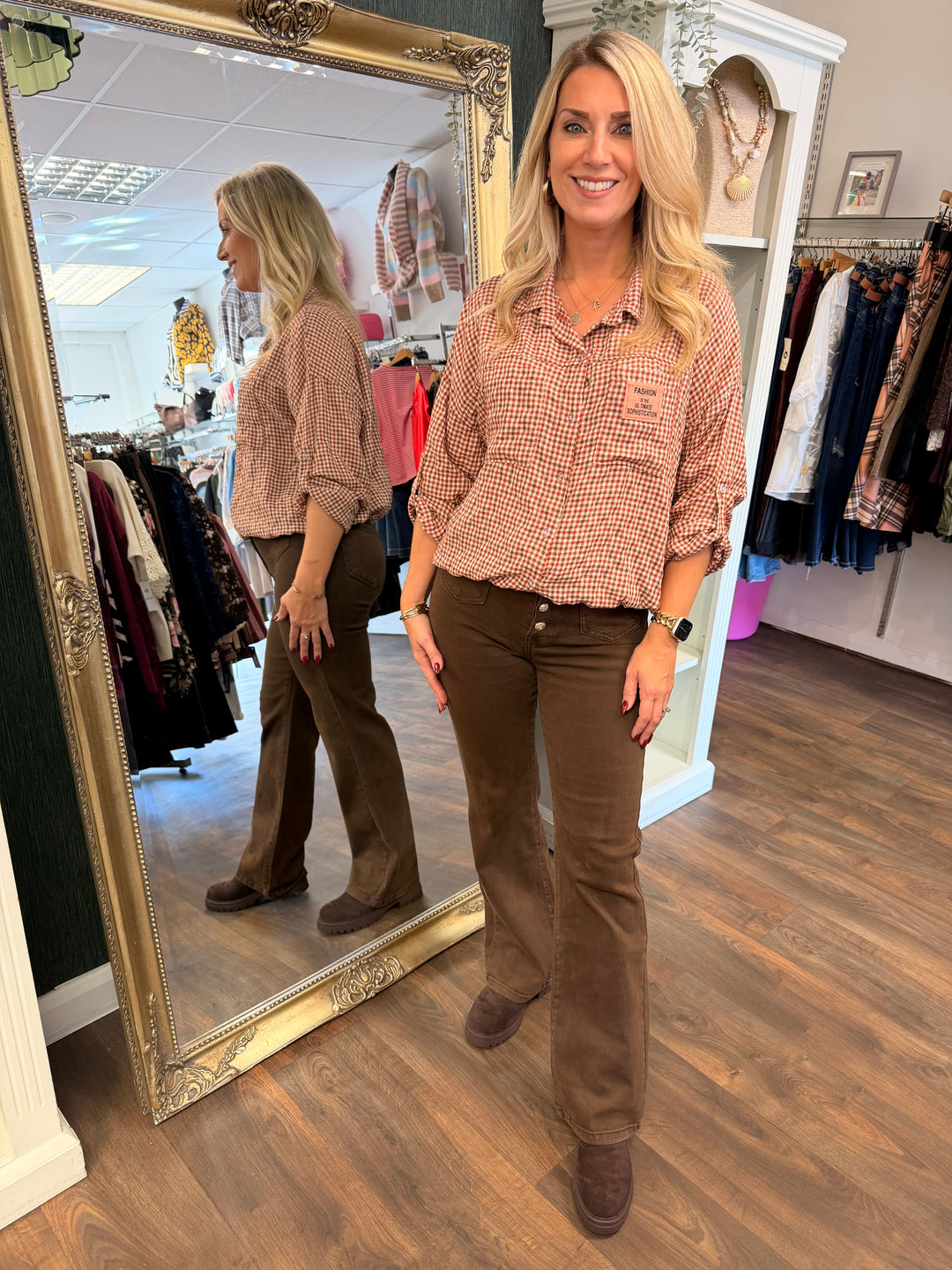 The NORA check shirt blouse - 4 colours