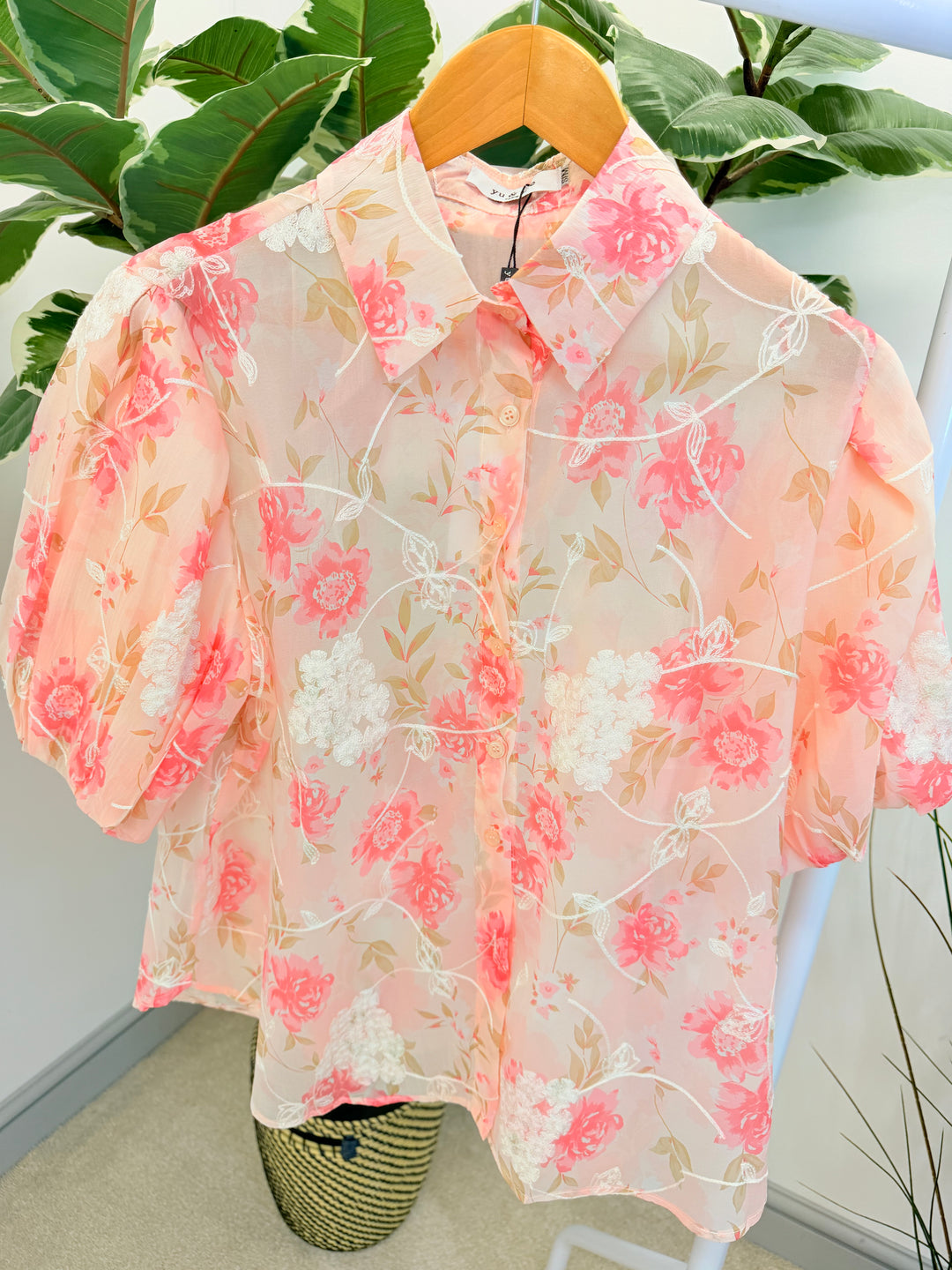 Ladies Fashion Pretty Pink Blouse