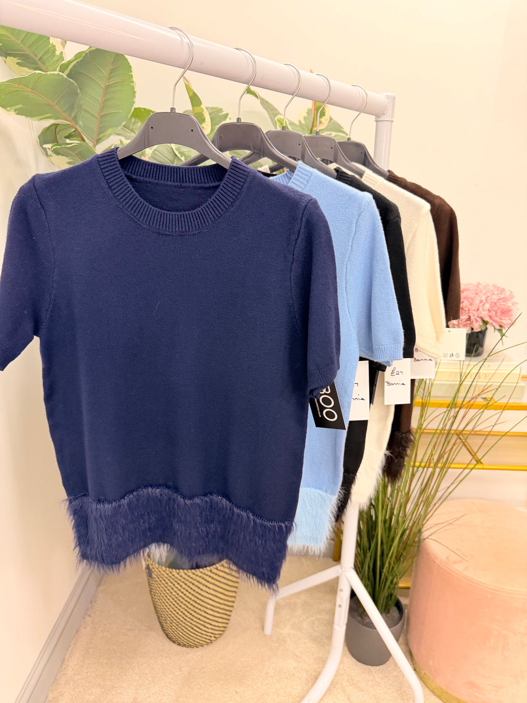 The BONNIE faux fur edged jumper - 5 colours