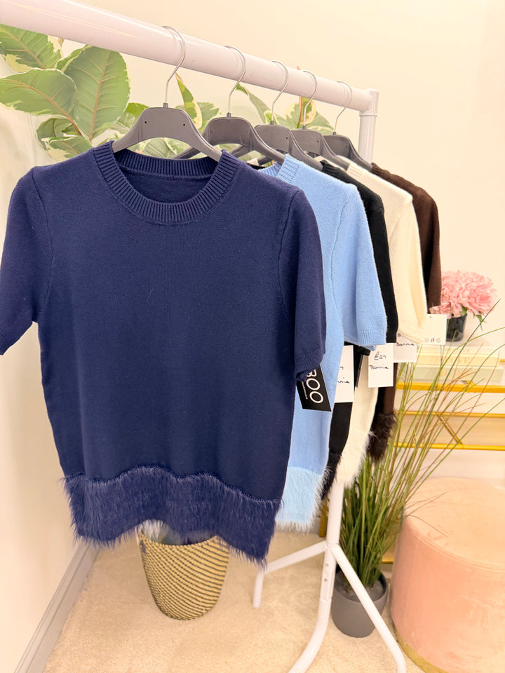 The BONNIE faux fur edged jumper - 5 colours