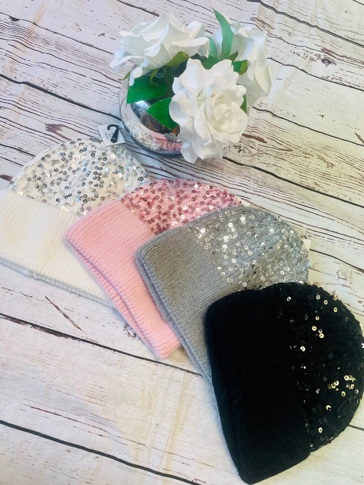 The PRESSIE sequin beanie hat - 4 colours