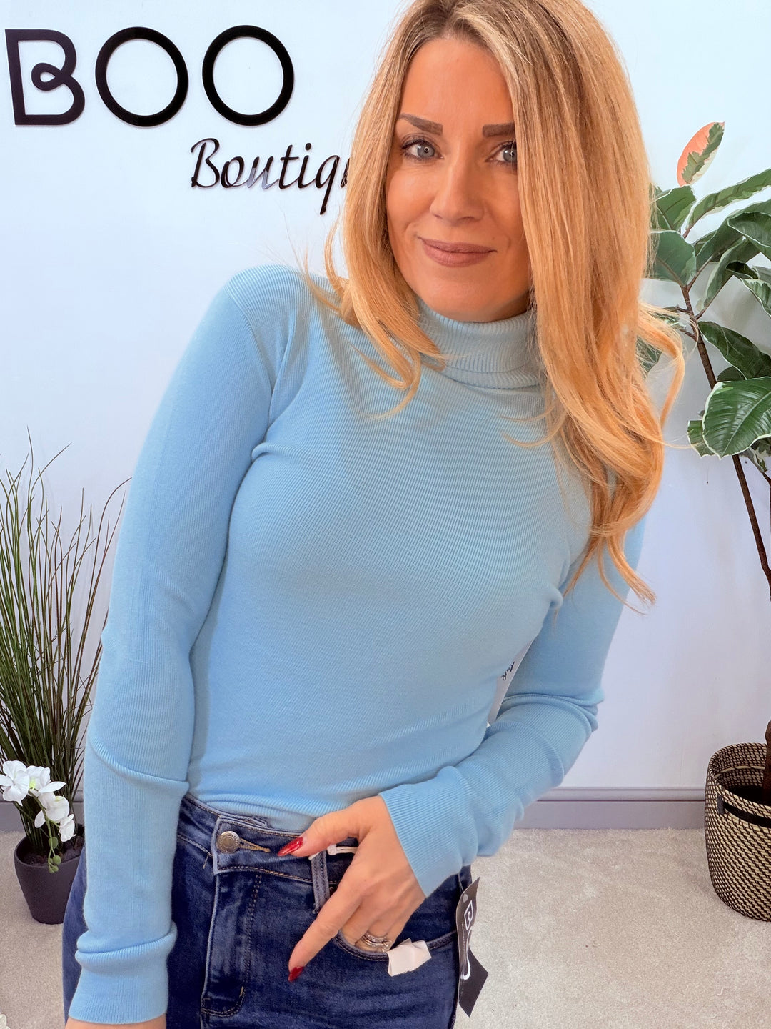 LADIES FASHION ROLL NECK JUMPER - BLACK, WHITE, LEMON, PINK, BLUE, BROWN & BEIGE