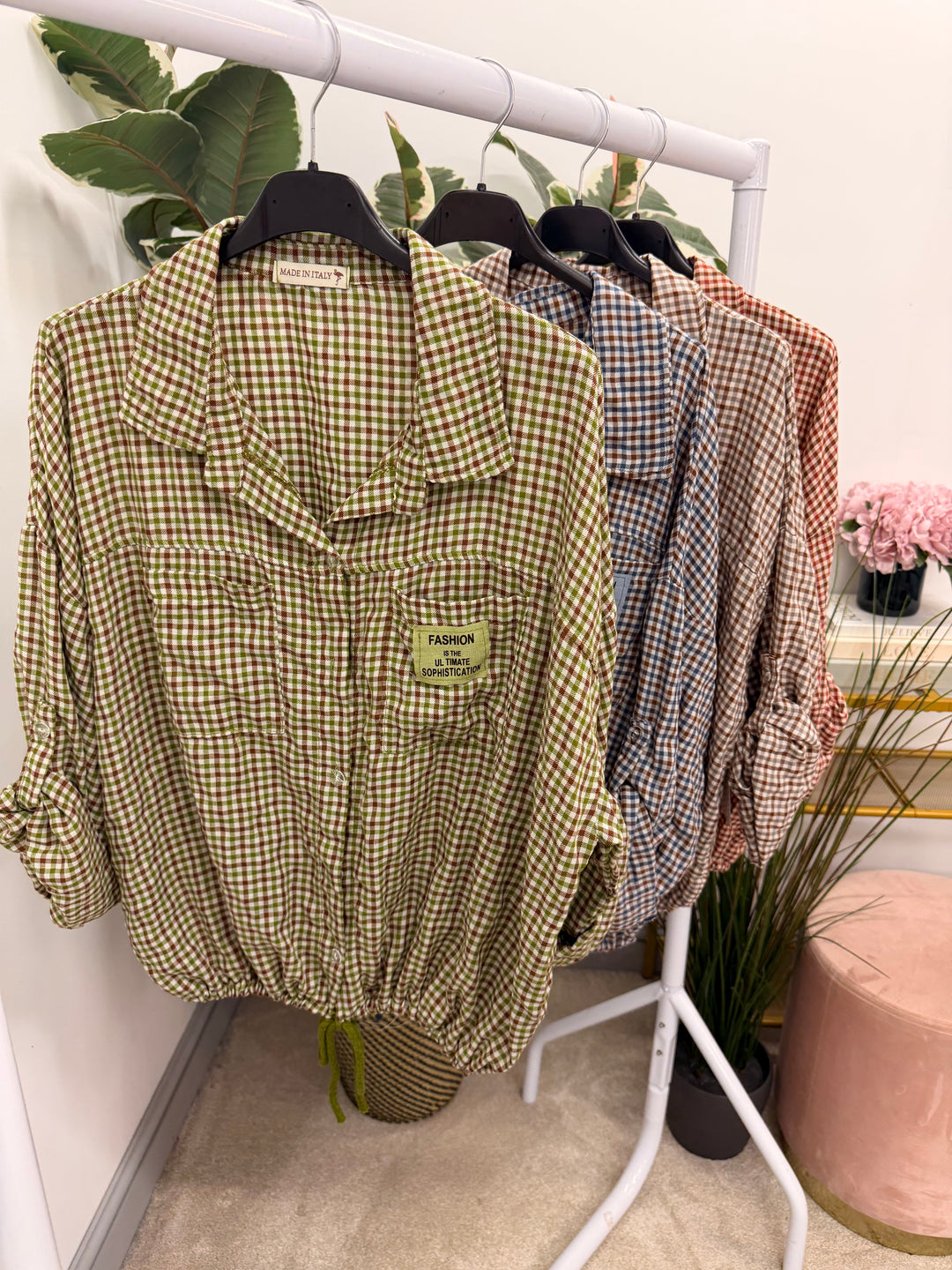 The NORA check shirt blouse - 4 colours