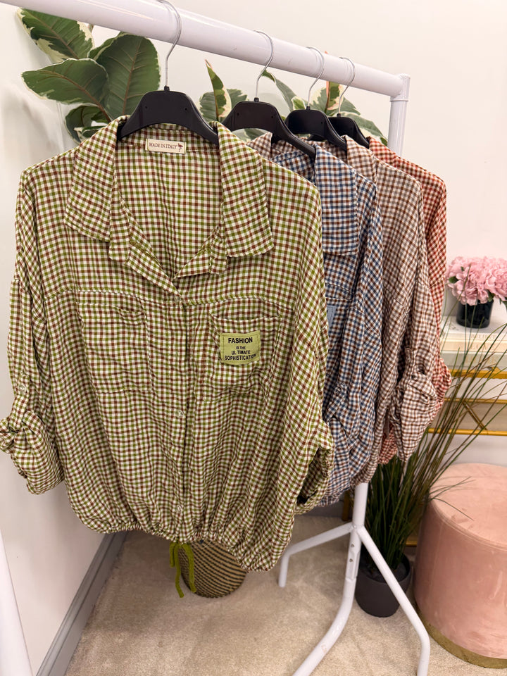 The NORA check shirt blouse - 4 colours
