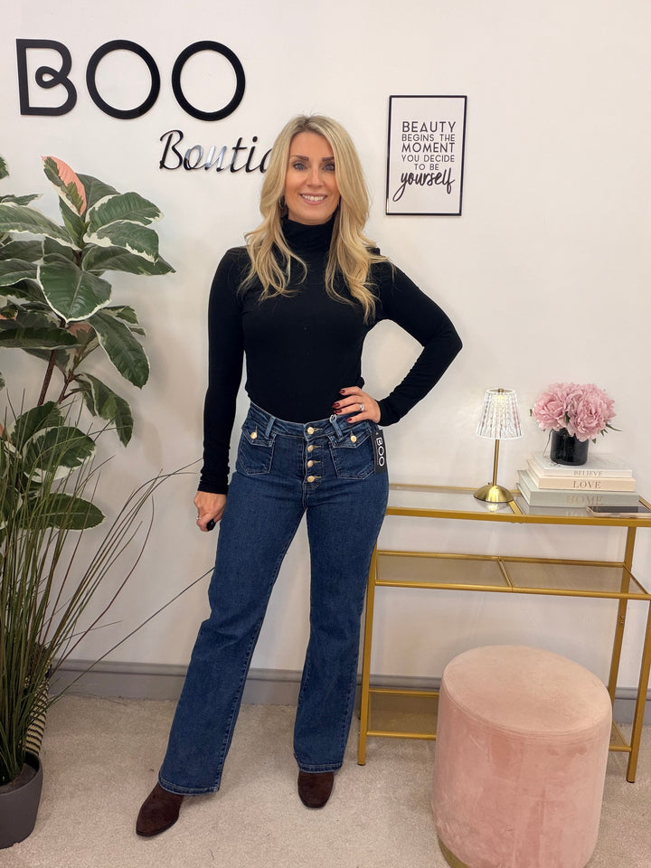 The IZZY fleece lined roll neck top - 4 colours