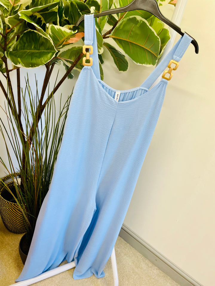 LADIES WOMENS SUMMER HOLIDAY JUMPSUIT - BROWN, CORAL, RED, BLUE & KHAKI