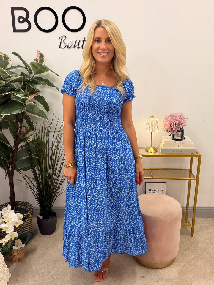 Ladies Fashion Summer Maxi Dress - Wine, Turquoise, Navy, Pink, Blue