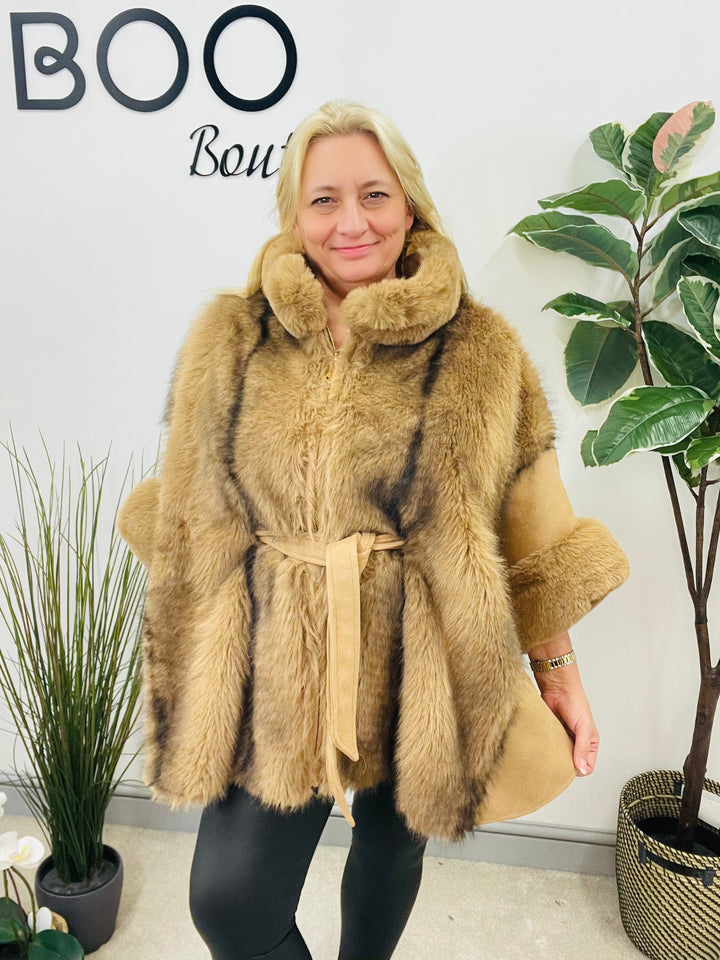 The MITZY faux fur cape - 3 colours!
