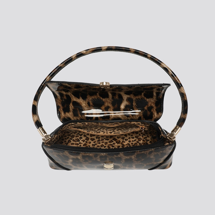 SMALL LEOPARD PATENT HANDBAG ( 218 ) - 2 colours