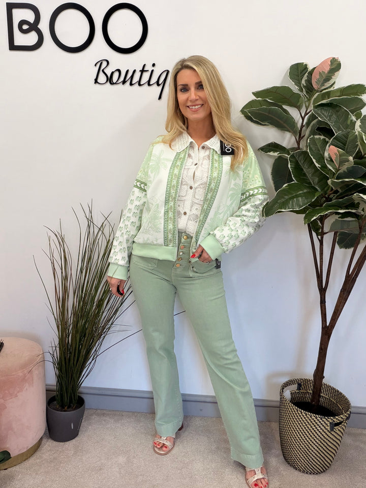 The TRACEY sage denim wide leg jeans - size 6 to 14