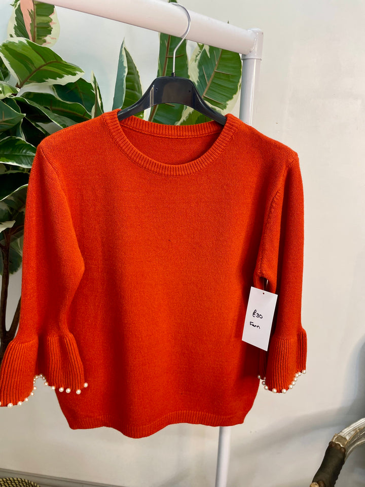 LADIES SOFT KNIT JUMPER - GREEN, BLUE, BLACK, BEIGE, ORANGE, WINE, BROWN