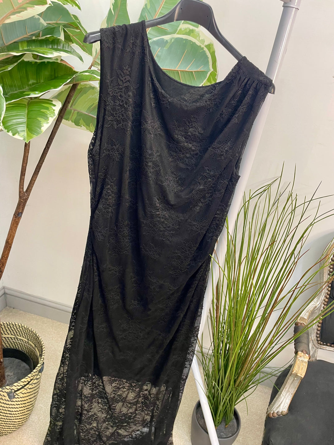 LADIES MESH NET SEXY PARTY MAXI DRESS - BERRY, BROWN & BLACK