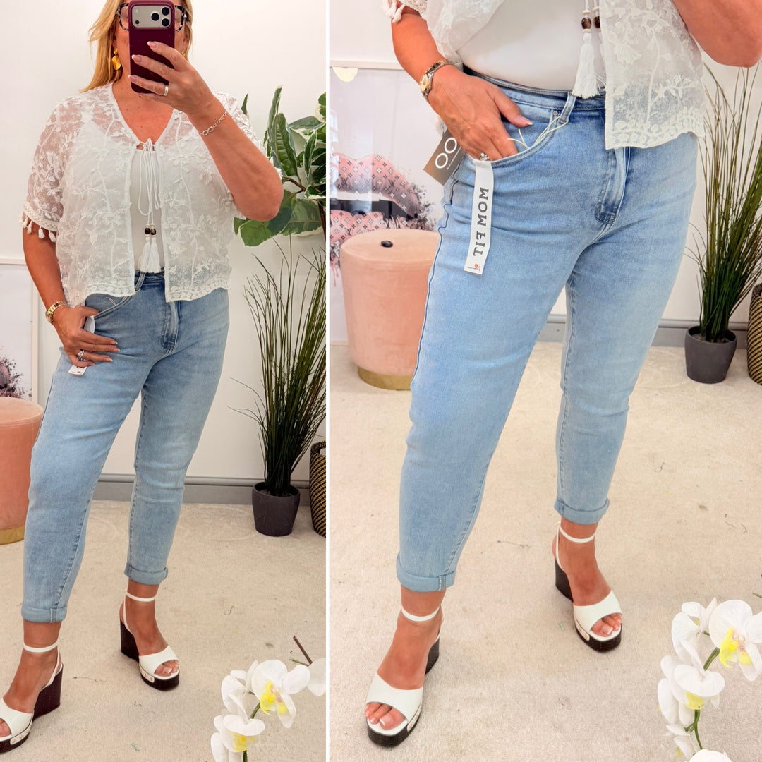 Ladies Blue Denim Mom Fit Jeans - size 6 to 14