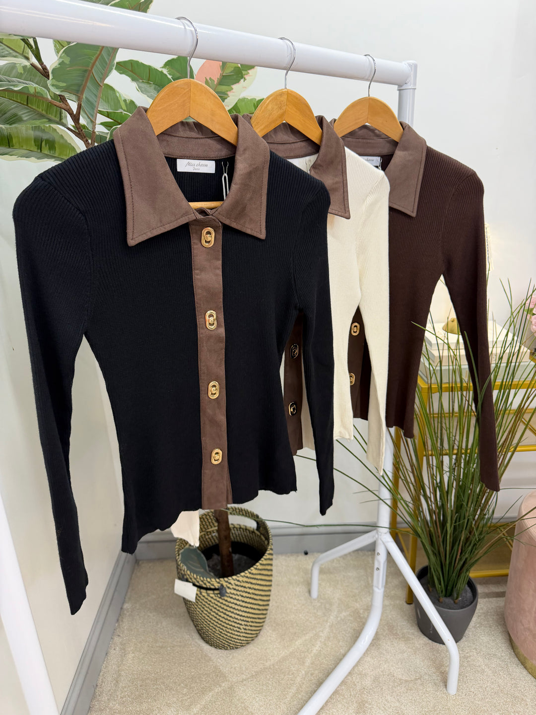 The JANE ribbed knit fitted cardigan - 3 colours