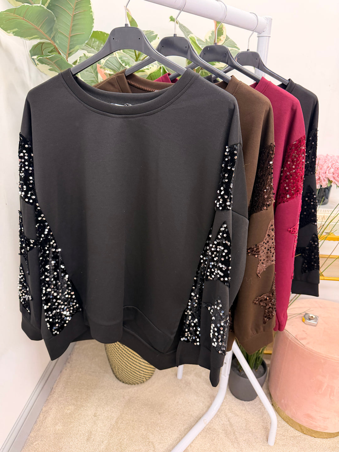 The KIERA scuba sequin top - 4 colours