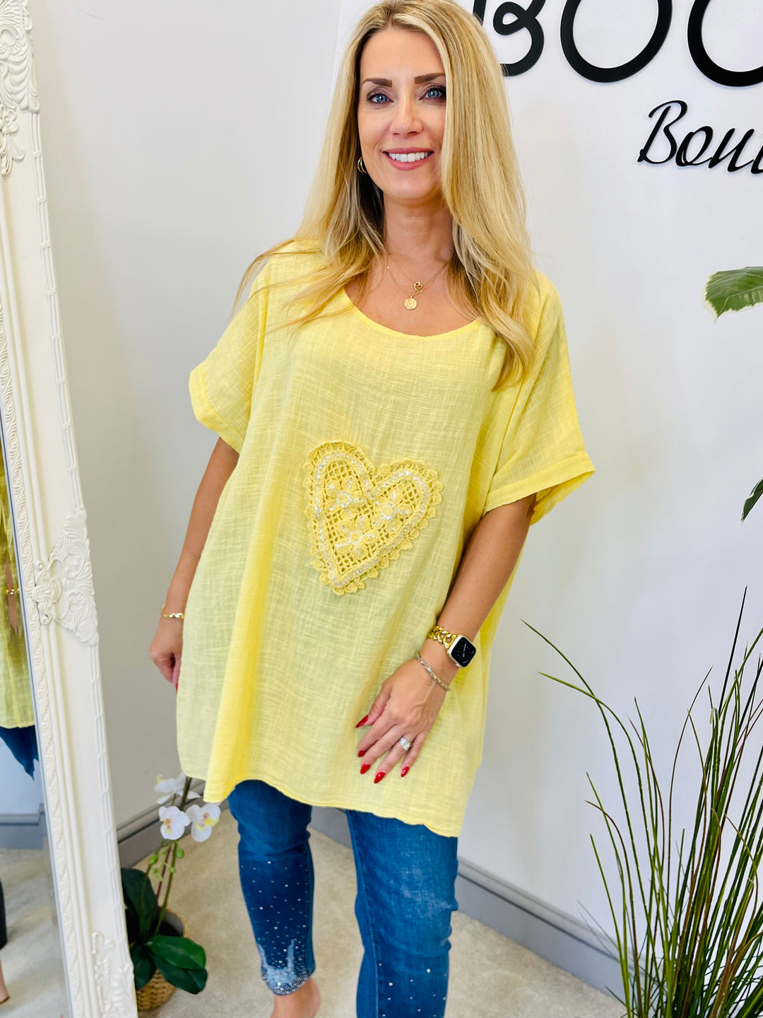 LADIES OVERSIZE LINEN SUMMER LOOSE FIT TOP - YELLOW, NAVY, WHITE, PINK