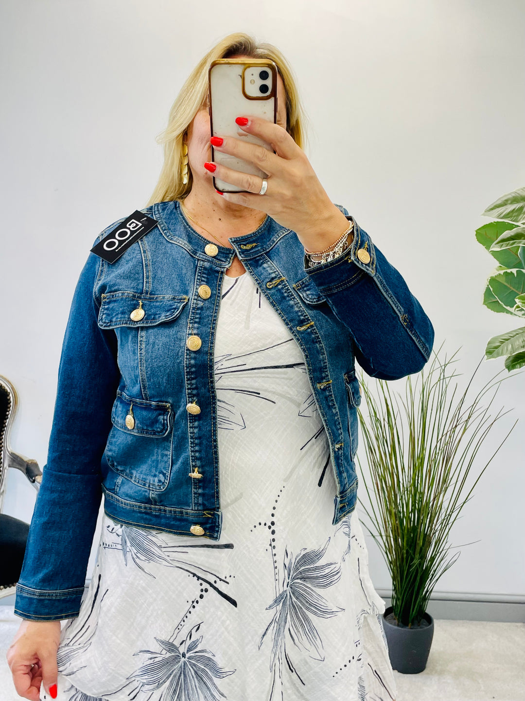 LADIES DARK DENIM SUMMER JACKET 