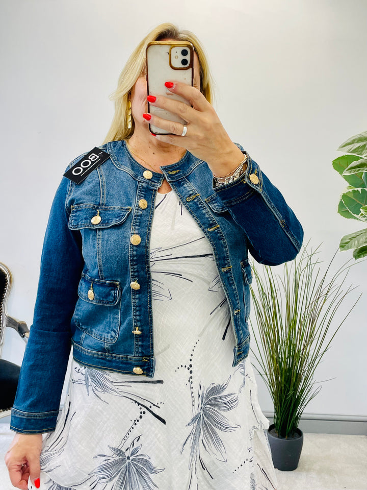LADIES DARK DENIM SUMMER JACKET 