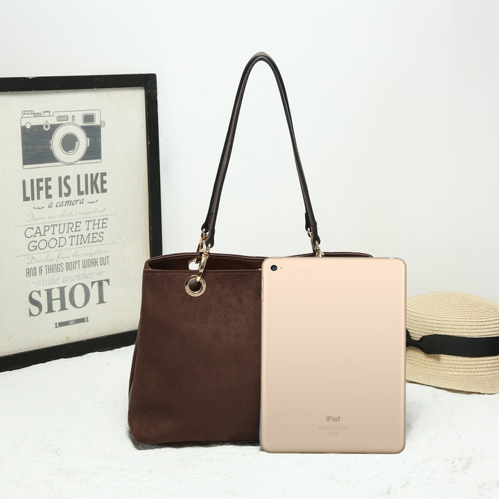 FAUX SUEDE TOTE HANDBAG ( 25451 )- 4 colours