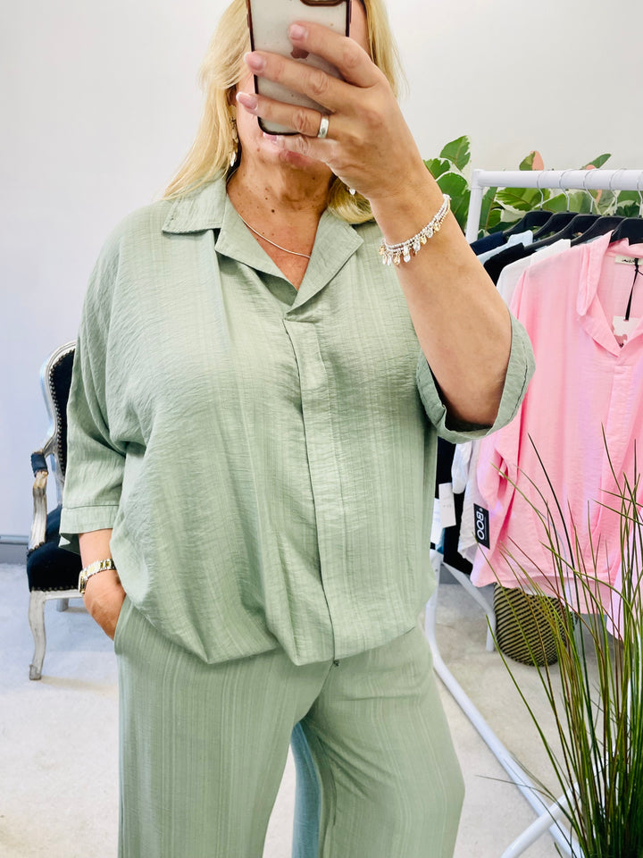 LADIES WOMENS SUMMER TOP BLOUSE - WHITE, BLACK, KHAKI, BLUE, PINK & NAVY