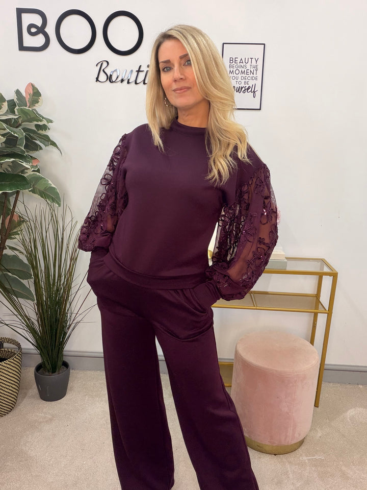 The JET scuba wide leg trouser Co ord set - 4 colours