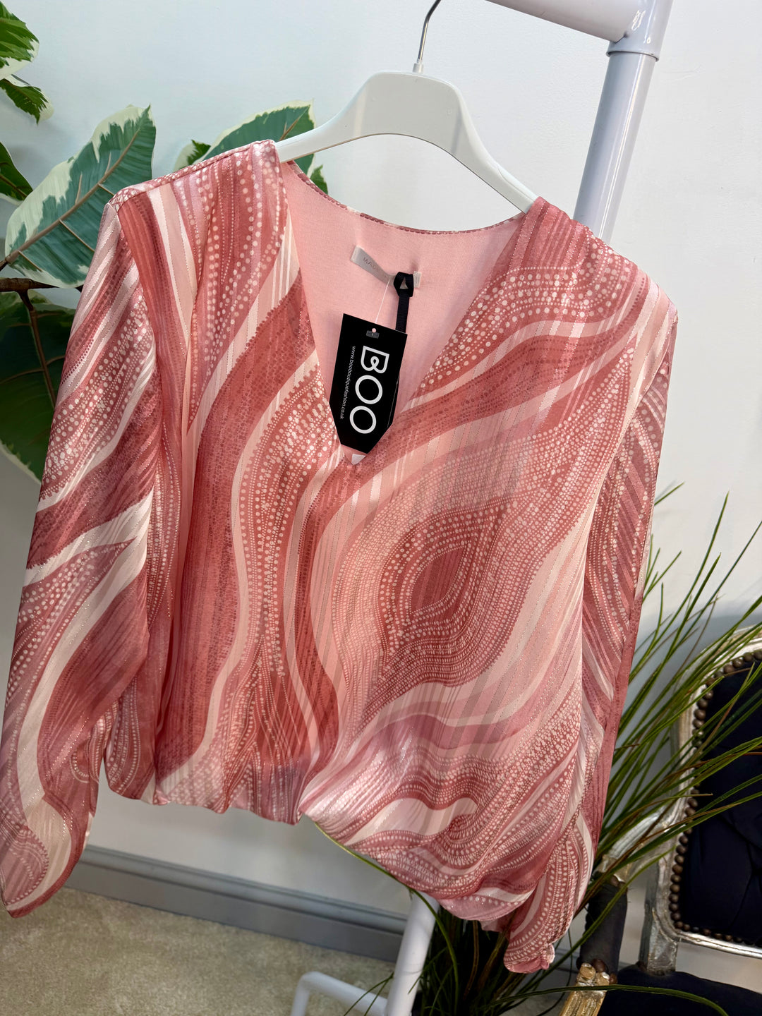 Ladies Fashion Chiffon Long Sleeve Top - black, yellow, pink & navy