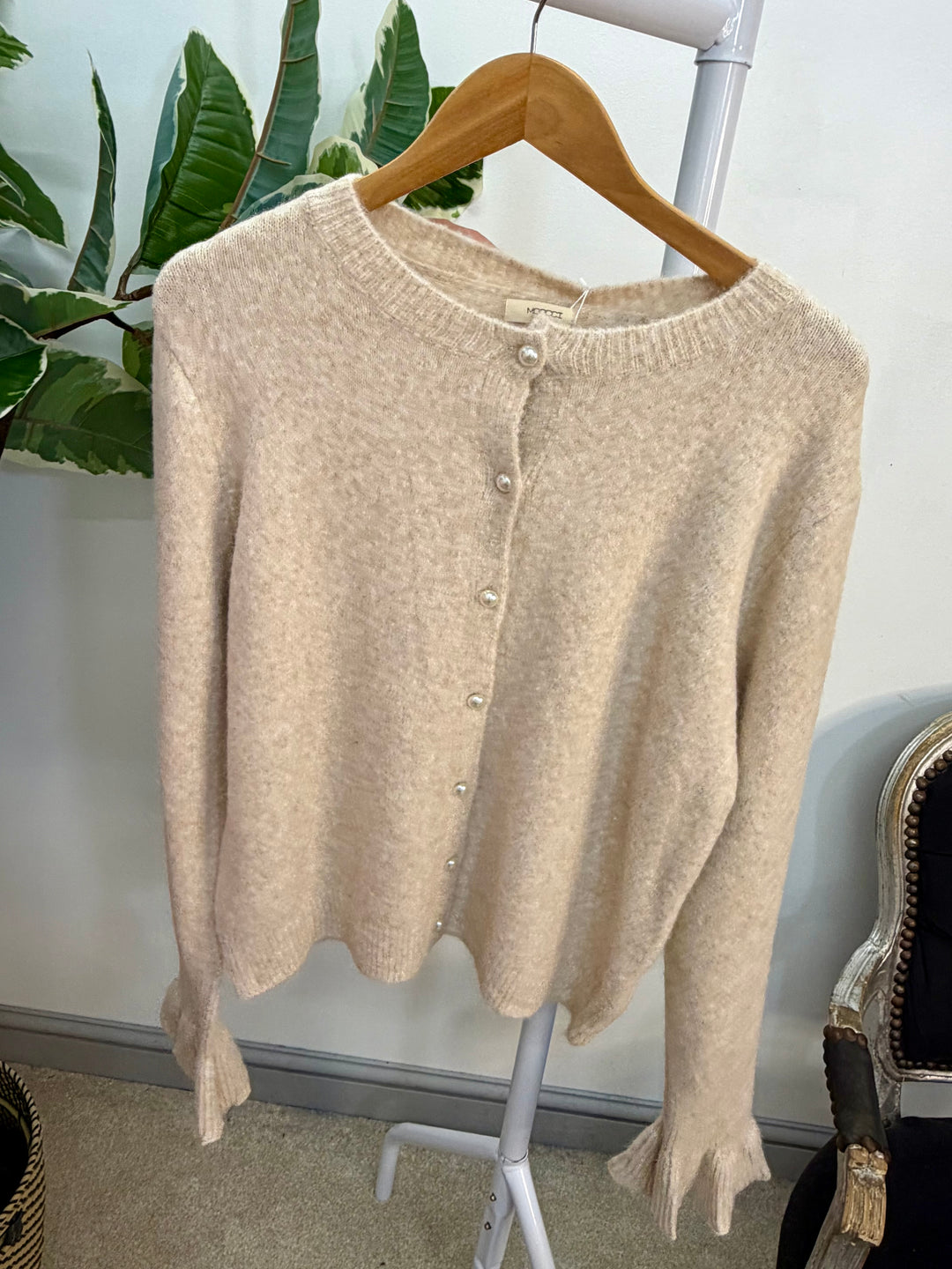 LADIES FASHION KNITTED CARDIGAN - BROWN, PEACH, PINK, BLUE & BEIGE