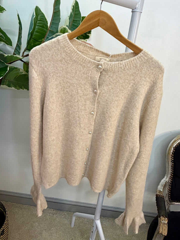 LADIES FASHION KNITTED CARDIGAN - BROWN, PEACH, PINK, BLUE & BEIGE